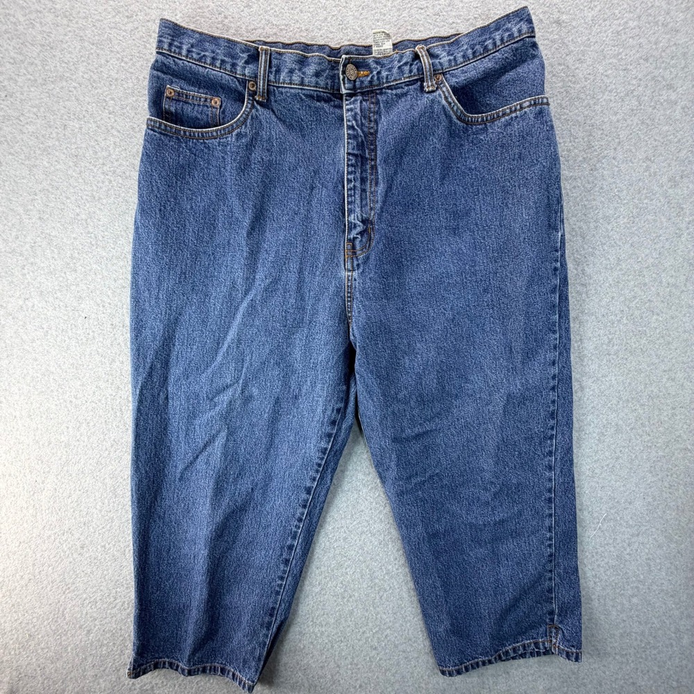 Bill Blass Jeans Womens 18‎ Blue Denim Capri Pants High Rise Tapered Medium Wash